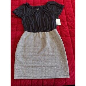 Enfocus Studio Black Satin-Look Dress